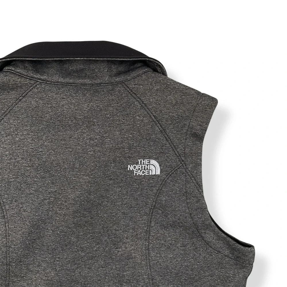 The North Face Vest Women Medium Gray Full Zip Ridgewell Soft Shell NEW